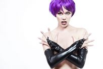 Lycra Armstulpen lang mit Nieten