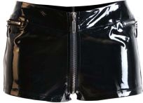 Sexy PVC Shorts mit dem Schrittrei�verschluss