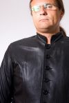Leather long trench coat in Matrix Style Made-to-measure