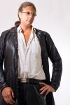 Leather long trench coat in Matrix Style Made-to-measure