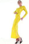 Made-to-measure: Latex Rubber Back-Zip Evening Dress!