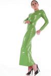 Made-to-measure: Latex Rubber Back-Zip Evening Dress!