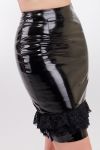 Black PVC Sexy Skirt with laces