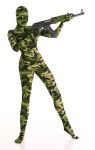 Camouflage  Catsuit Overall Ganzanzug